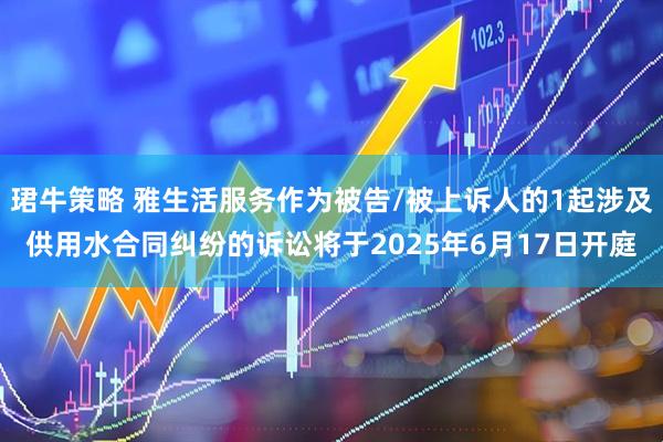 珺牛策略 雅生活服务作为被告/被上诉人的1起涉及供用水合同纠纷的诉讼将于2025年6月17日开庭